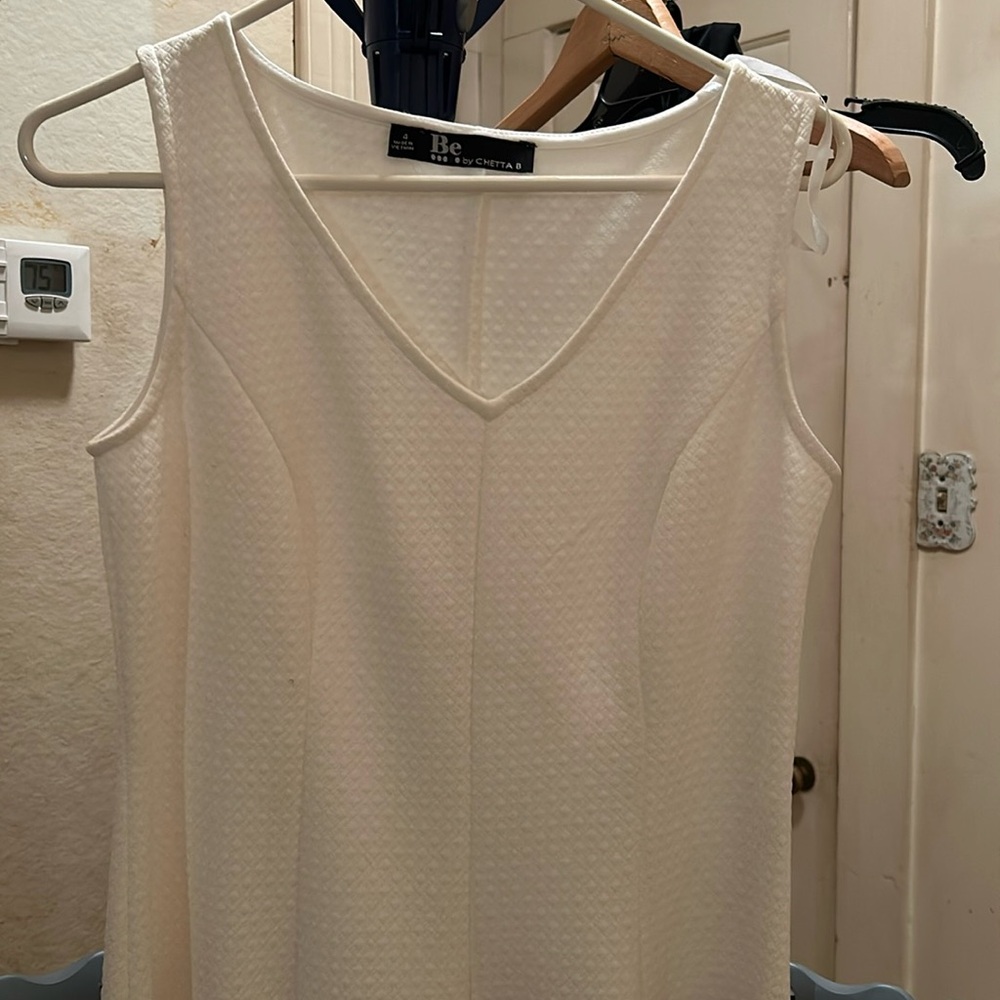 White flounce dress